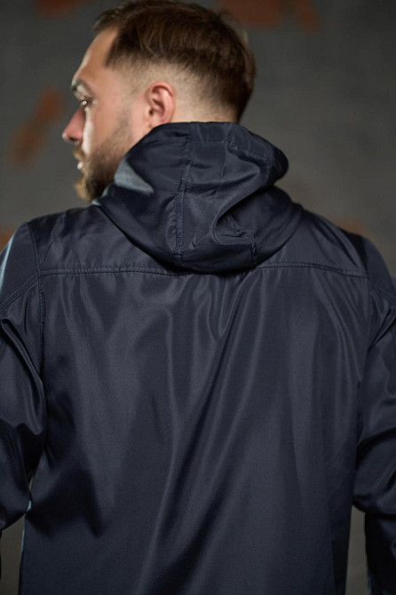 Чоловіча куртка softshell Easy софтшелл Куртка демісезонна з капюшоном осінь весна синя Одеса - фото 8
