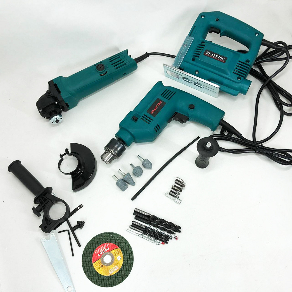 Набір електроінструментів 3в1: мережний ударний дриль, болгарка мережева, електричний лобзик потужний LN-12 Львів - фото 14