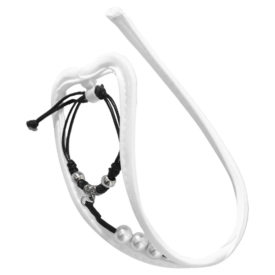 Мужские трусы без лямок с бусинками эротические one size белый Киев - изображение 1