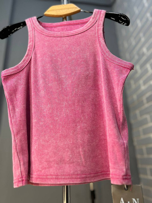 Майка жіноча YI FANG 501-2733 варена рубчик порізані шви one size, рожевий, one size Київ - фото 5