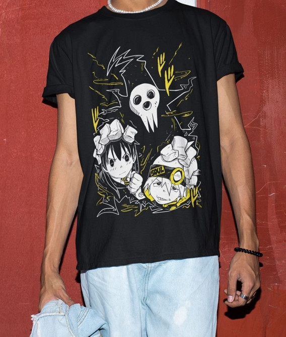 Футболка аниме Деатх Кид Соул Еатер оверсайз (S/M/L) Черний AnimeJ0890 Днепр - изображение 4