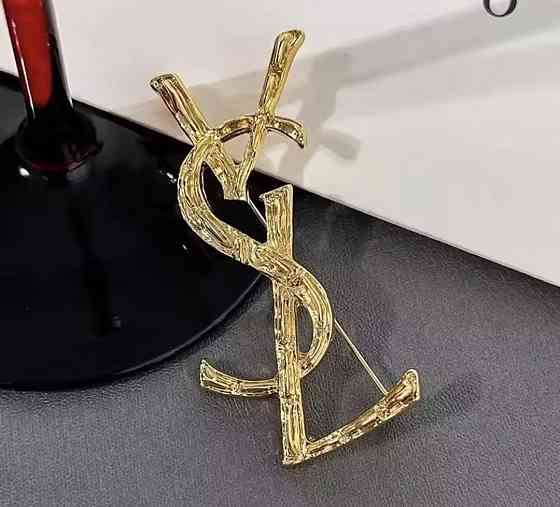 Брошка "Ів Сен Лоран" Золотистий (0601) Сміла