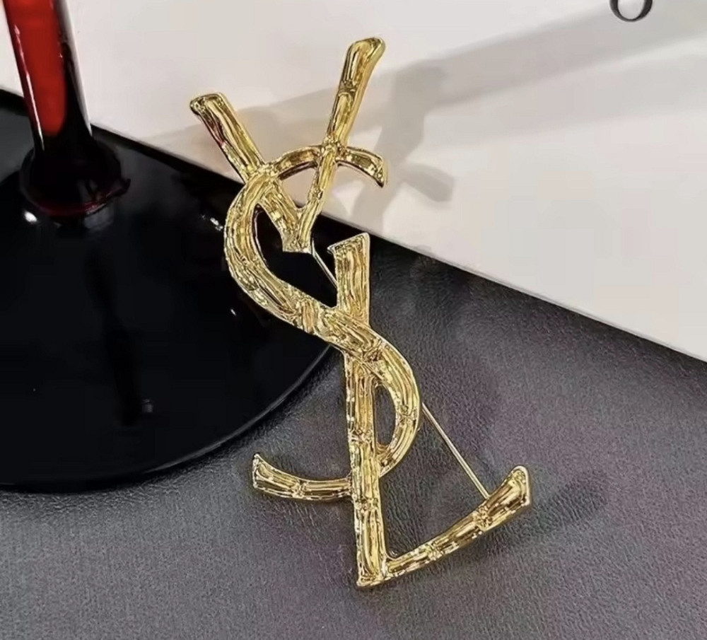 Брошка "Ів Сен Лоран" Золотистий (0601) Сміла - фото 1