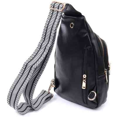 Сумка Vintage Жіноча з однією лямкою через плече з екошкіри Чорна (22759) Вінниця