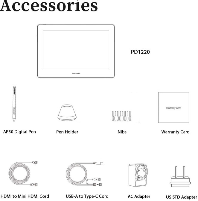 Планшет Графический GAOMON PD1220 11.6