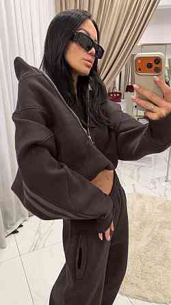 Жіночий стильний костюм із лампасами з якісної турецької тканини Шоколад, 44/46 Одеса