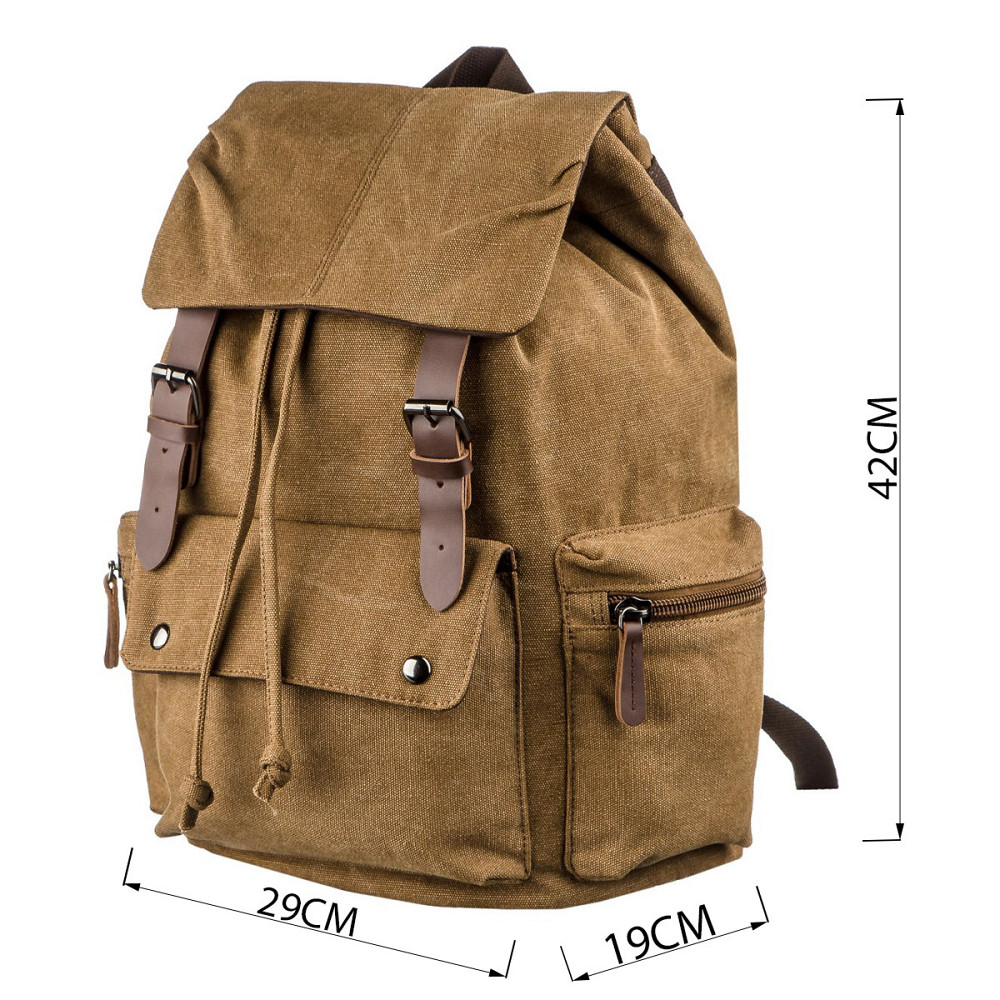 Рюкзак текстильный походный Vintage 20134 Коричневый Киев - изображение 4