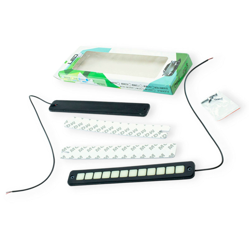 Ходові вогні 12V KLNT-DRL-COB-103 225х30мм WHITE Мукачево - фото 1