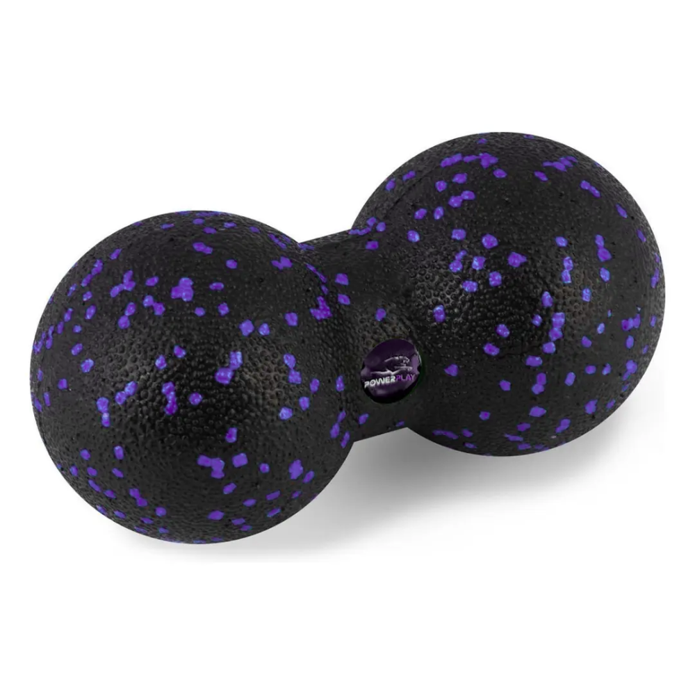 Масажний м'яч подвійний PowerPlay PP-4352 Epp foam peanut ball (d8*16cm.) Чорно/Фіолетовий Каменское - изображение 2