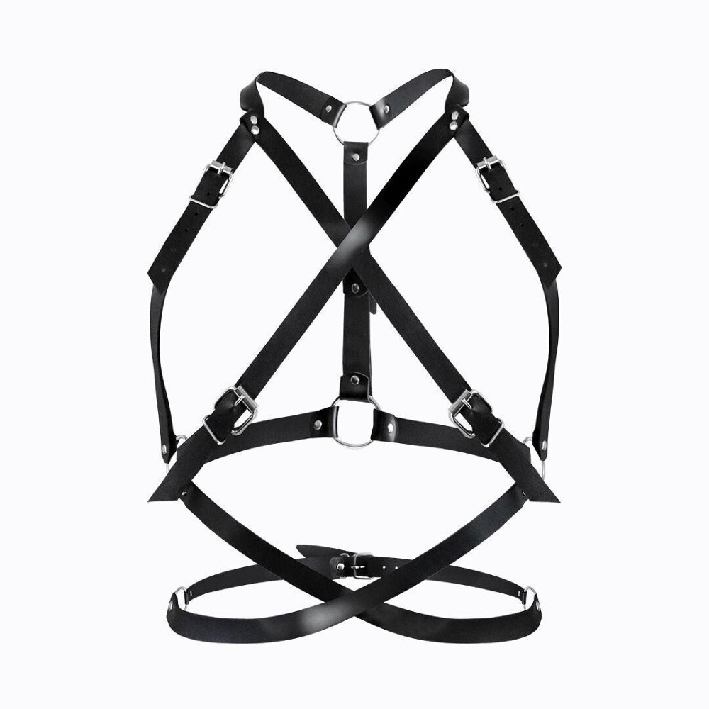 Портупея жіноча Art of Sex - Agnessa Leather harness, Чорний L-2XL Sex Aura Київ - фото 1