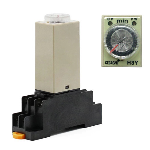 Реле часу H3Y-2 таймер 0–60хв 24В 5А, модуль на DIN-рейку для автоматики та керування Київ - фото 1