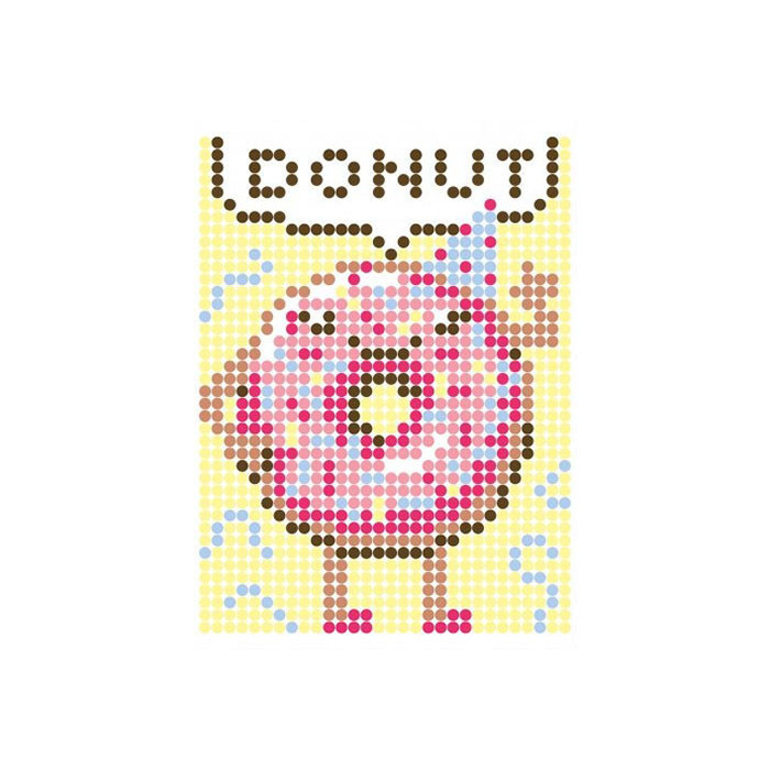 Картина по номерам стикерами в тубусе 