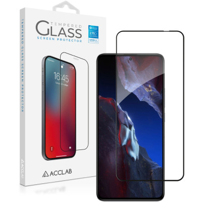 Стекло защитное ACCLAB Full Glue Xiaomi PocoF5 Pro Black (1283126589959) Винница - изображение 1