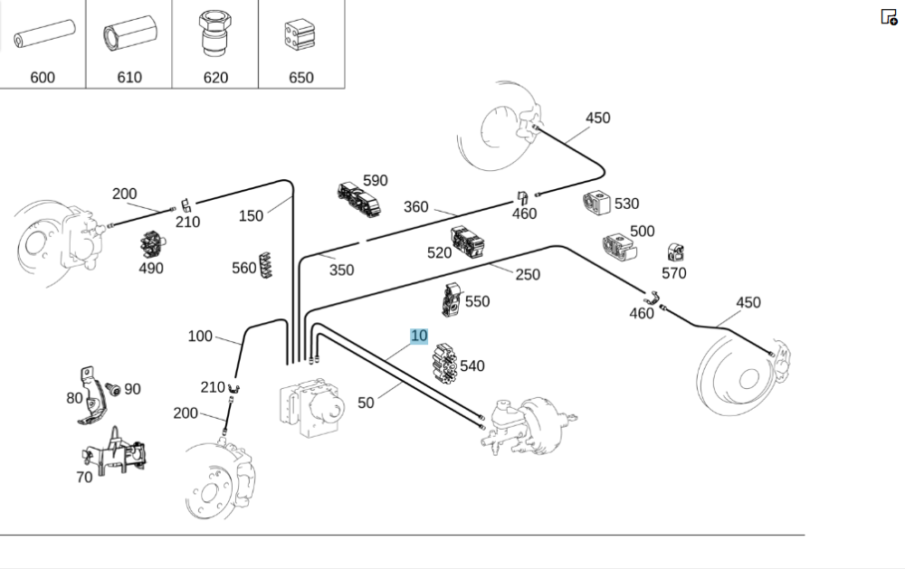 Mercedes-Benz  A2464201526 Гальмівна трубка від головного гальмівного циліндра до блоку ABS CLA Shooting Brake X117 CLA C117 GLA X156 A-class W176 Одесса - изображение 2