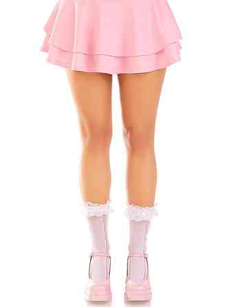 Шкарпетки ажурні Leg Avenue Mini Bow Lace Anklet, білі, з рюшами, декор — бантики Sex Aura Київ