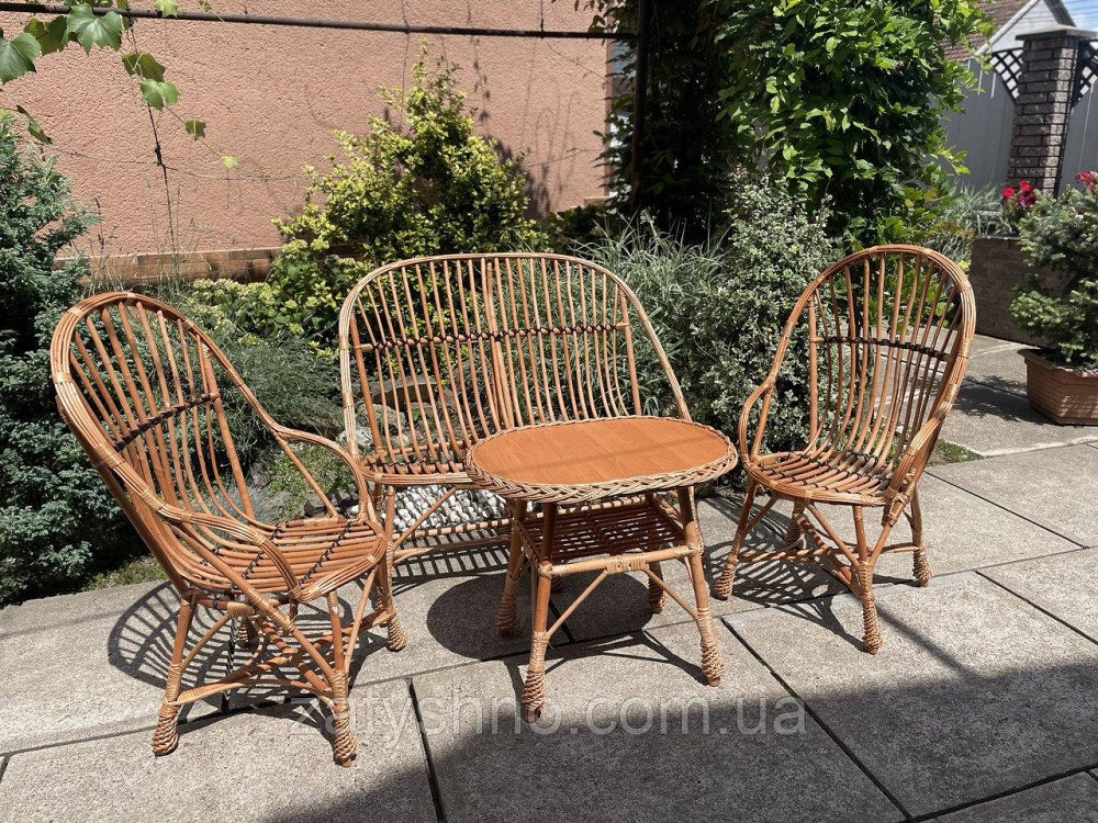 Меблі плетені балконні з диваном Київ - фото 3