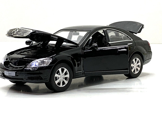 Машина Limo Toy Mercedes S Class інерційна відчиняються двері капот багажник 1:32 Чорна (AS-2705) Чернігів - фото 7