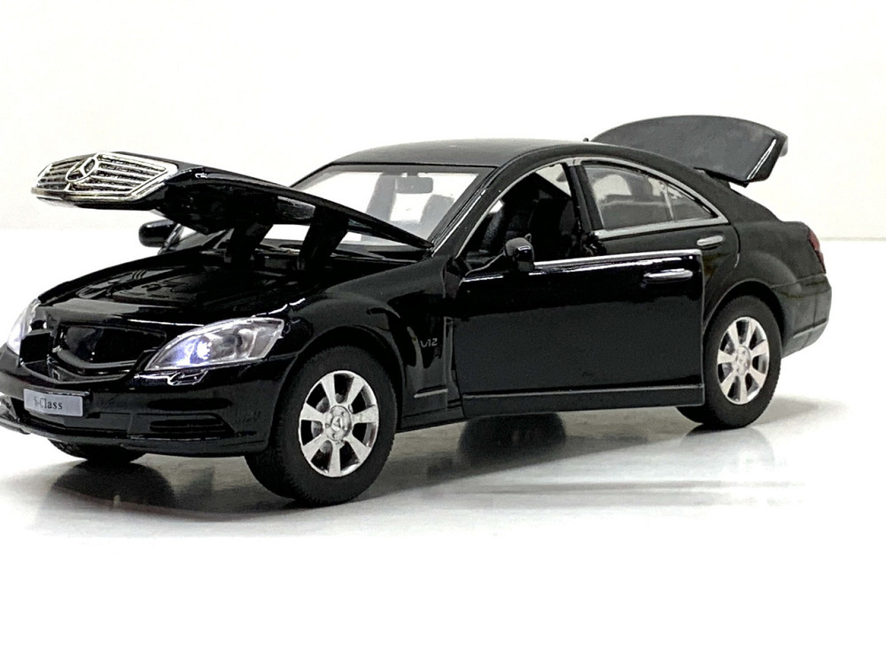 Машина Limo Toy Mercedes S Class інерційна відчиняються двері капот багажник 1:32 Чорна (AS-2705) Чернигов - изображение 7