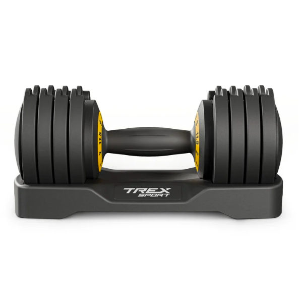 Гантель розбірна регульована Trex Sport 2-11,5кг чорний Киев - изображение 4