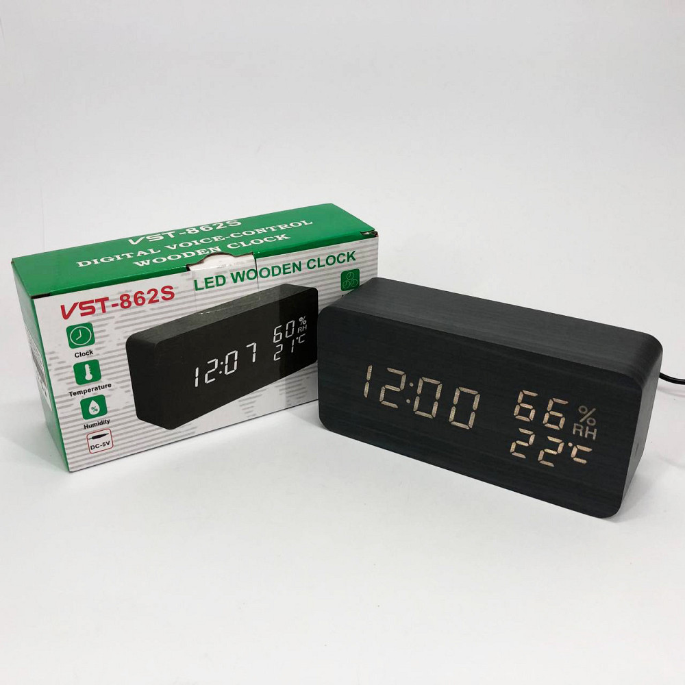 Часы с функцией влажности VST-862S-6, Часы электронные настольные с дисплеем настольные классные AX-24 Ивано-Франковск - изображение 9