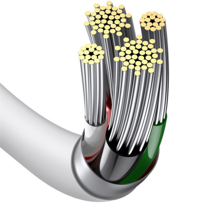Дата кабель USB 2.0 AM to Lightning 1.0m 2.4A white Baseus (CALYS-A02) Вінниця - фото 4