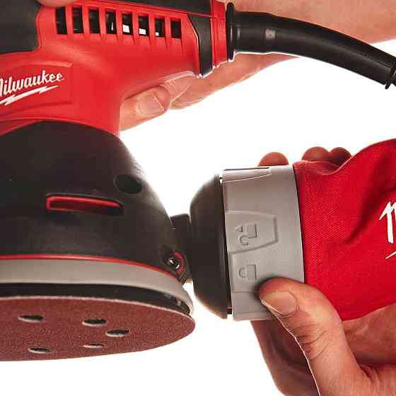 Шліфмашина ексцентрикова MILWAUKEE, ROS 125 E, 300Вт, 125мм (+шліфпапір, пилозбірник, кабель, сумка для Одеса