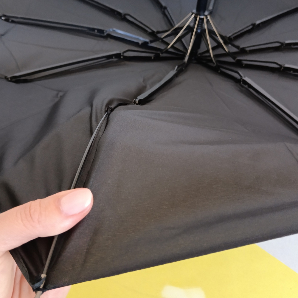 Парасолька чоловіча автомат чорний антивітер Київ - фото 6