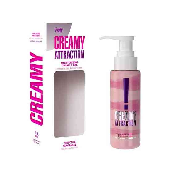 Зволожувальний крем-гель 2в1 Intt Creamy Attraction Seduction 100мл з афродизіаком, унісекс Sex Aura Київ