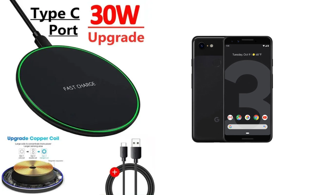 Бездротовий зарядний пристрій Copper до 30W для Google Pixel 10 Pro, Google Pixel 10 Pro XL, USB-C, LED Київ - фото 5