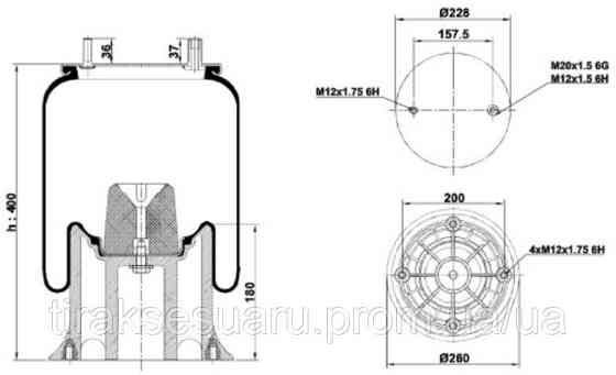 Пневморитора ROR FRUEHAUF с пласт. стаканом 4159NP05 Пневморессора 4159NP05 с пласт. стаканом Луцк