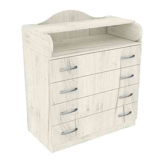 Комод пеленальний №1, Дуб Крафт Білий, 864/465/1020 Львів