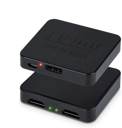 HDMI сплиттер PowerPlant 1x2, Full HD 1080P 30 Гц, HDMI 2.0, 3D, разветвитель на 2 экрана, Micro USB Киев