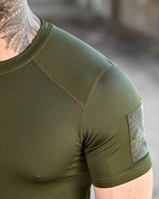 Тактическая потоотводящая футболка samuray Cooltuch oliva Одесса - изображение 9