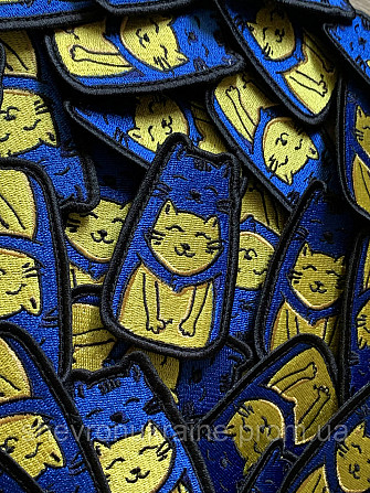 Шеврон милі котики (Форма контурна. На липучці) Розмір 8x5см Київ - фото 3