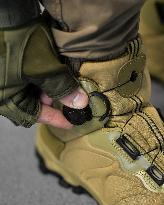 Тактичні черевики на автозав'язці Койот ВТ7981 Одеса - фото 4