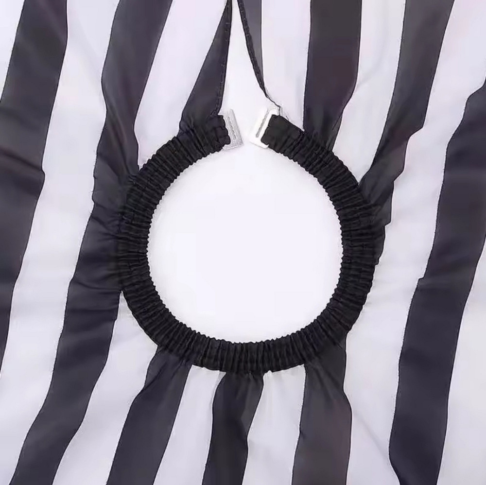 Парикмахерская накидка Barbershop для стрижки и покраски 140 на 160 см черно-белый Киев - изображение 4