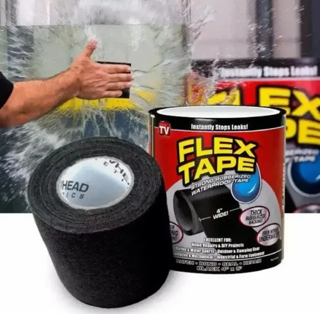 Сверхпрочная лента FLEX TAPE 10 см 5515 – герметичная, влагостойкая, универсальная ремонтная лента Одесса - изображение 1
