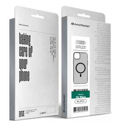 Чохол до мобільного телефона Armorstandart Y23 MagSafe Apple iPhone 15 Plus Transparent Black (ARM68334) Вінниця