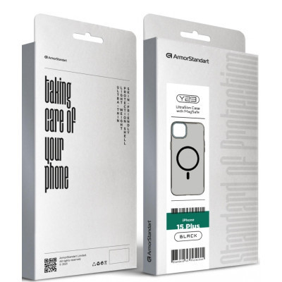 Чехол для мобильного телефона Armorstandart Y23 MagSafe Apple iPhone 15 Plus Transparent Black (ARM68334) Винница - изображение 4