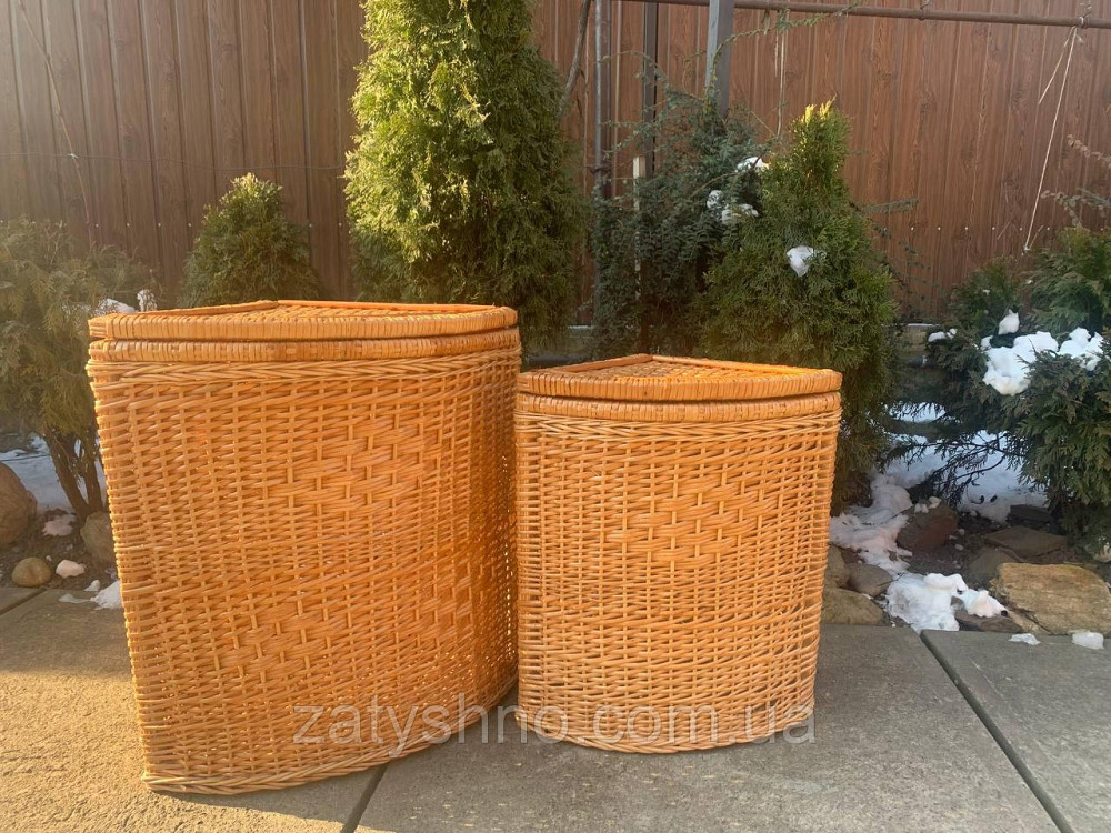 Корзины плетеные угловые из лозы для белья Киев - изображение 3