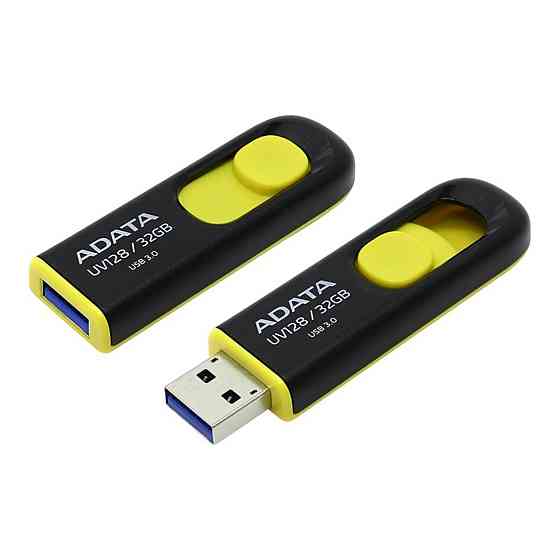 Flash A-DATA USB 3.2 UV 128 32Gb Black/Yellow Киев
