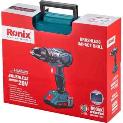 Шуруповерт Ronix ударний акумуляторний 20В, 2Ah х 2 (8905K) Вінниця