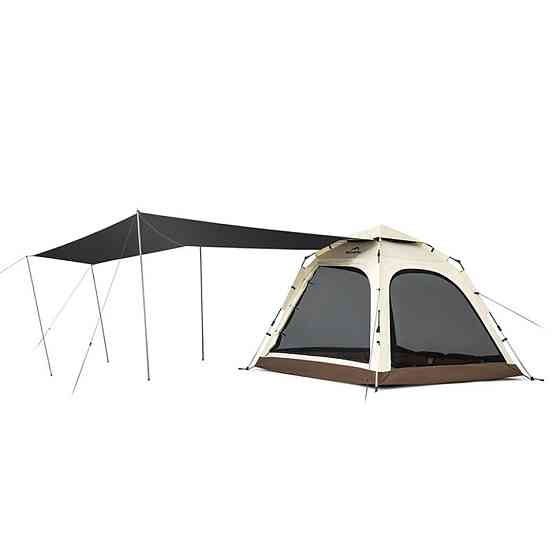 Палатка трехместная автоматическая с тентом Naturehike Ango CNK2550WS010, L, коричневая Киев