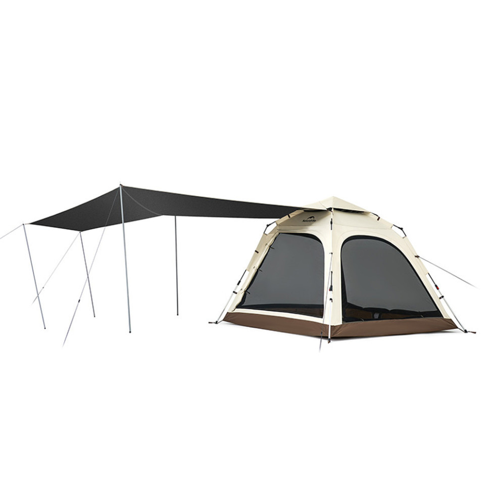 Палатка трехместная автоматическая с тентом Naturehike Ango CNK2550WS010, L, коричневая Киев - изображение 1