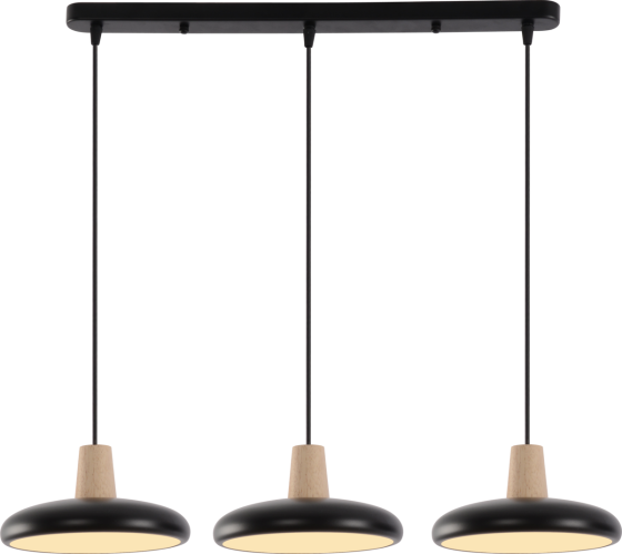 VALESO Підвісна люстра -3 чорний + дерево Киев