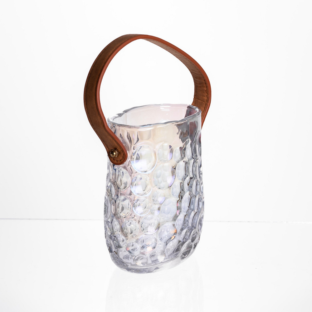 Декоративная ваза-сумочка с ручкой 15 см прозрачная Киев - изображение 4