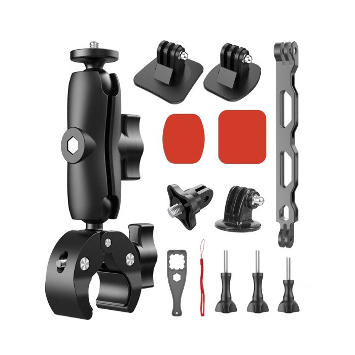 Кріплення на мотошолом та на кермо для Insta360 GoPro AC Prof BUNDLE-428C-2 Київ - фото 1