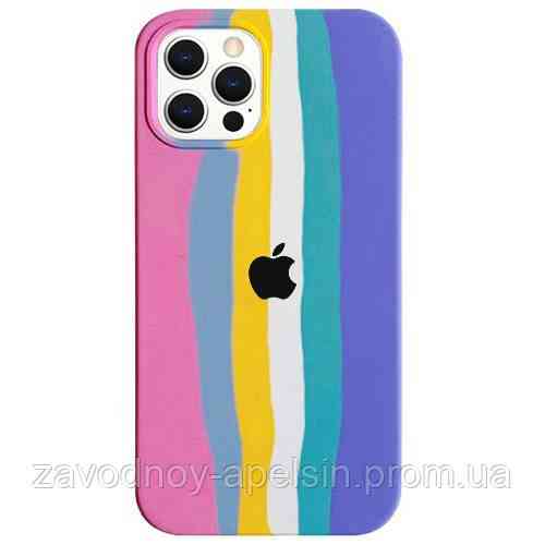 IPhone 12 pro max Чохол Веселка Silicone Case (rainbow) Одеса