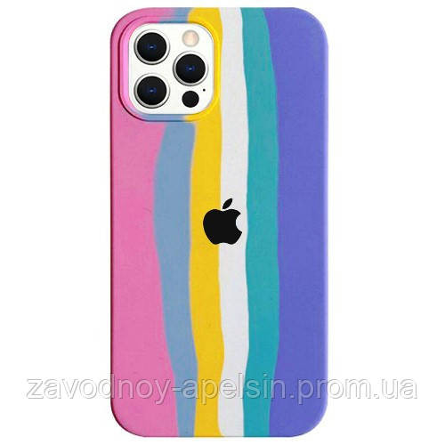 IPhone 12 pro max Чехол Радуга Silicone Case (rainbow) Одесса - изображение 1