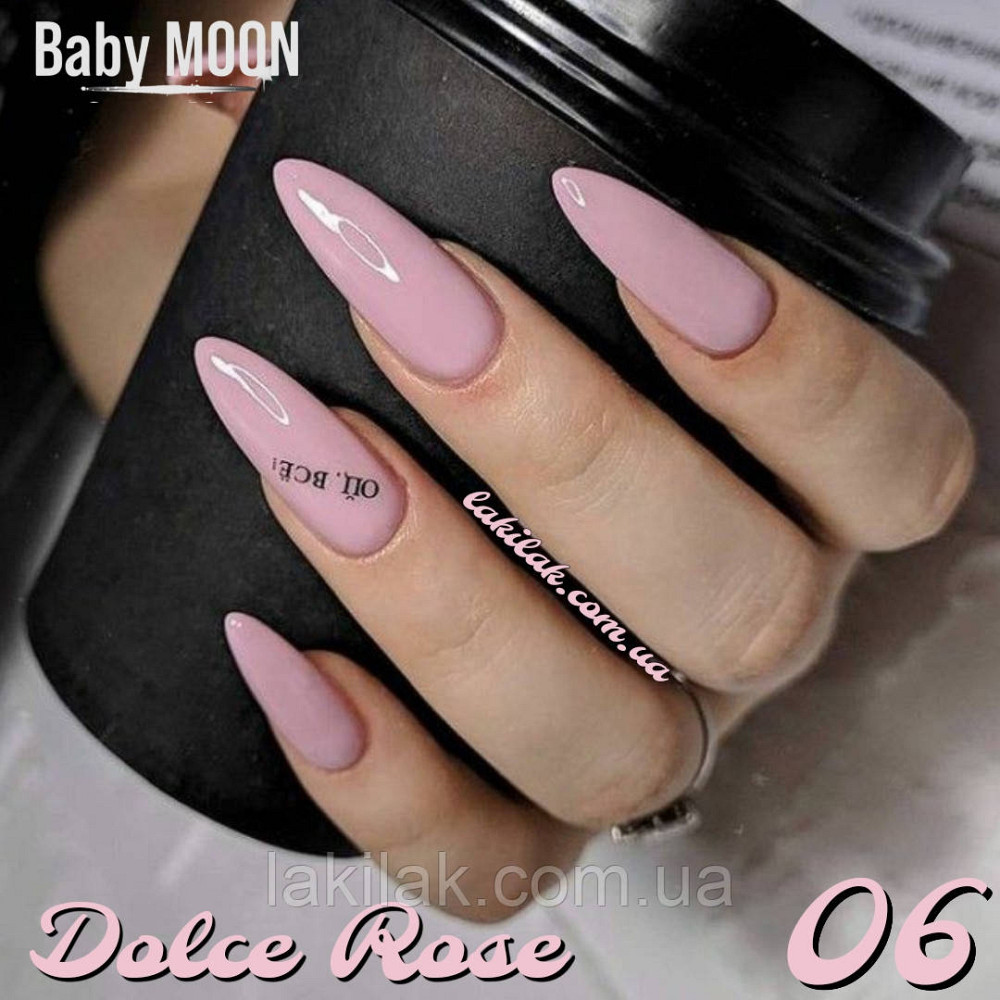 Гель-лак BABY MOON Dolce Rose №06 ніжно-рожевий, 6 мл Херсон - фото 1